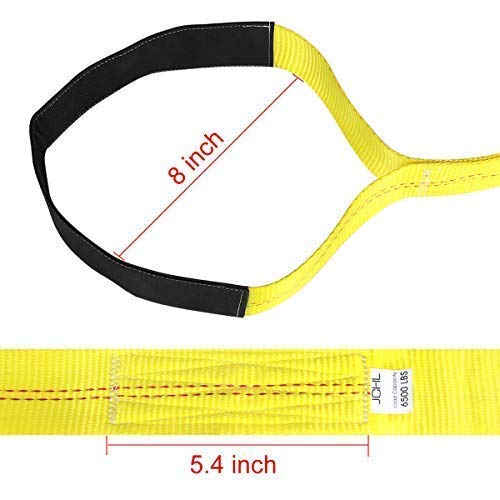 Lift Sling Straps, JCHL 6.5'X2 Heavy Duty Flat Eye Lift Sling 13,000