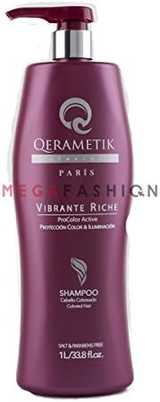 Qerametik Professional Shampoo Vibrante Riche for Colored Hair 1L/33.8fl.oz Procolor Active Salt &amp; Parabens Free