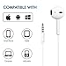 Wired Headphones Earphones Earbuds with Stereo [2 Pack], 3.5mm Headphones Noise Isolating Earphones Built-in Microphone & Volume Control Compatible with Phone X 8 7 6 Plus Pod iPad and More
