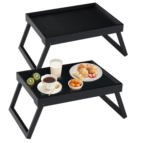 RRX Bamboo Bed Tray Table Black