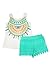Big Girls Graphic Tank and Crochet Shorts Set