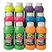 Crayola Neon Sidewalk Paint, 12 Washable Chalk Paint Bottles, 1 Case