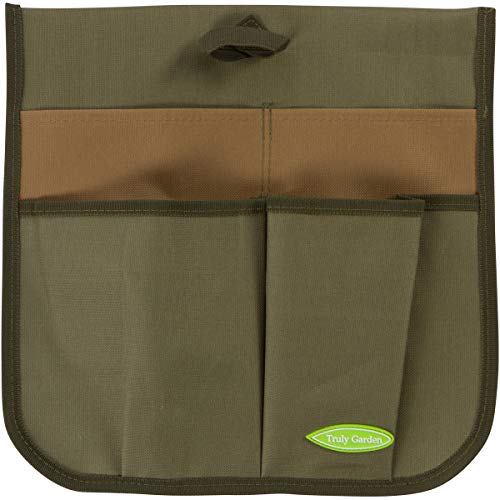 Truly Garden Kneeler/Seat with Cultivator Hoe. This Portable, Foldable Garden Bench Includes a Classic Garden Tool and Handy Tool Pouch Making it a Great Gift for Any Gardener.