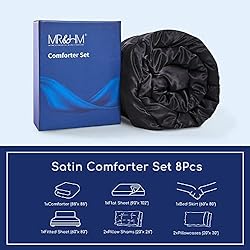 MR&HM Satin Comforter Queen 8 Pieces - Luxurious