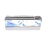 Mily Hologram Pencil Case Wrap Comestic Bag Silver