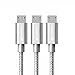 Fosmon (3 Pack - 6FT) High-Speed Micro USB to USB Sync & Charge Data Cable - [Fabric Braided Jacket | Aluminum Housing | 480Mbps Speed] for Samsung, Motorola, HTC, Nokia, LG, Google Nexus, Sony Xperi