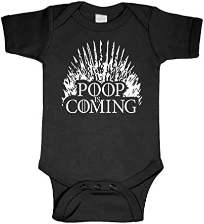 Poop is Coming - Thrones fire ice Winter - Cotton Infant Bodysuit