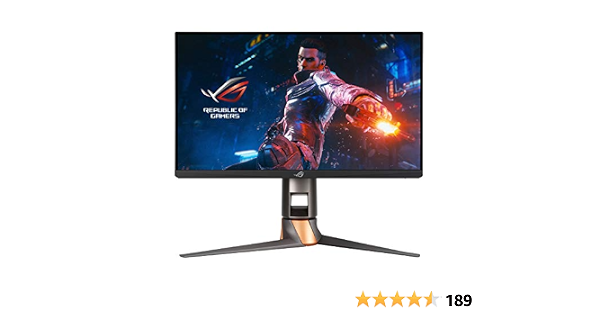 ASUS ROG Swift 360Hz PG259QN 24.5” HDR Gaming Monitor, 1080P Full HD, Fast  IPS, 1ms, G-SYNC, ULMB, Eye Care, HDMI DisplayPort USB, Ergonomic Design,  VESA Wall Mountable, HDR10, World's First 360Hz: Monitors: