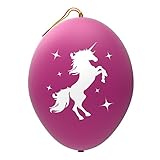 John & Judy 24 Purple Unicorn Punch Balloons - Best for Birthday Gift Bags, Kids Games, Princess Parties and Unicorn Party Supplies - Extra Large, Eco Friendly Natural Latex Punch Balls for Girls