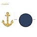 NICROLANDEE Nautical Decorations Navy Stripe Gold Paper Lanterns Royal Blue Tissue Pom Poms Flower Glitter Anchor Confetti Tassel Garland Party Balloon for Graduation, Wedding, Birthday, Bachelorette