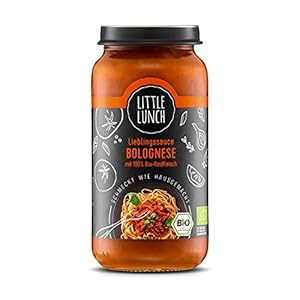 Little Lunch Lieblingssauce | Bio Bolognese | 250g | Pastasauce | Bio-Rindfleisch | 100% Bio-Qualität | Ohne zugesetzten…
