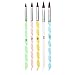 NYKKOLA 5pcs Acrylic Nail Art UV Gel Carving Pen Brush Liquid Powder DIY No. 4/6/8/10/12（Random color）