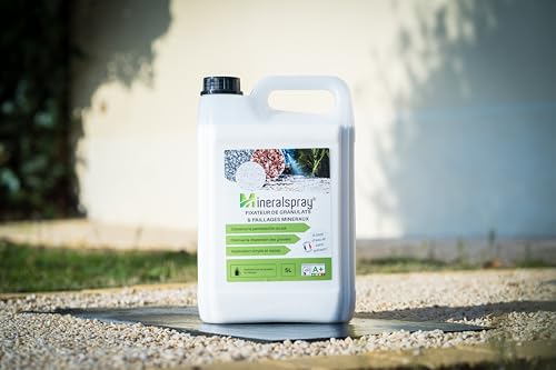 Qualis Technologie Mineralspray Gravel Glue to Maintain and Stabilise Pebbles and Aggregates 5 Litres (8 to 15 m²)