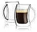 JoyJolt Caleo Collection Double Wall Insulated Glasses Espresso Cups Set of 2 (2-Ounces 60 ML)