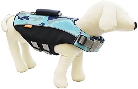 Dog Life Jacket with Removable Buoyancy Board, Adjustable Pet Life Preserver Safety Dog Swimming Pool Vest, Novice Swimmer Life Jacket, Water Safety at the Pool, Beach, Boating (Medium, Blue)