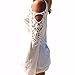 ZANZEA Women's Lace Off Shoulder Crochet Long Sleeve 6 Colors Beach Blouse