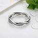 Bamoer Sterling Silver Eternity Twist Love Promise with Cubic Zirconia Stacking Jewelry Set Band Rings
