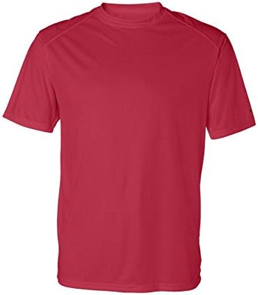 Echona Apparel Mens Workout Shirts (M, L, Red) - Plain - Short Sleeve Running Shirt