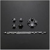 Replacement Left Right Buttons Kit ABXY D-Pad Rubber Button Direction Button Set for PSP 1000 Console-Black.