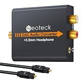 Neoteck Digital to Analog Audio Converter Optical Coaxial Toslink Signal to Analog Audio Adapter RCA L/R with 3.5mm Jack Output for HDTV Blu-Ray Player DVD Sky PS3