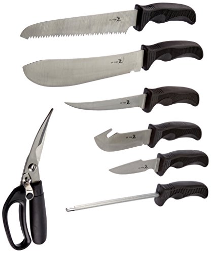 Elk Ridge - Outdoors Hunting Knife Set - Game Processing Kit - 9-PC Set, Includes Cutting Board and Hard Sided Storage Case - Hunting, Camping, Survival, ER-190