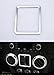 u-Box Silver Chrome Window Button Circle Cover Trim for 2011-2018 Jeep Wrangler JK