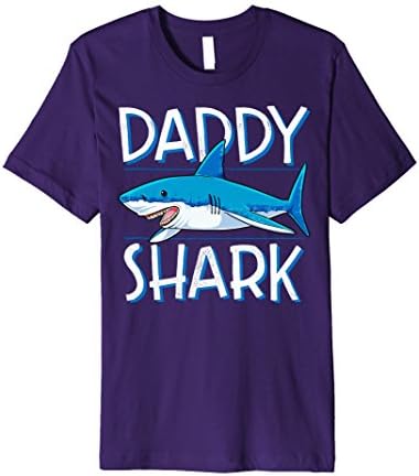 Mens Daddy Shark T Shirt Family Matching Men Jawsome Gifts Tees 3XL Purple