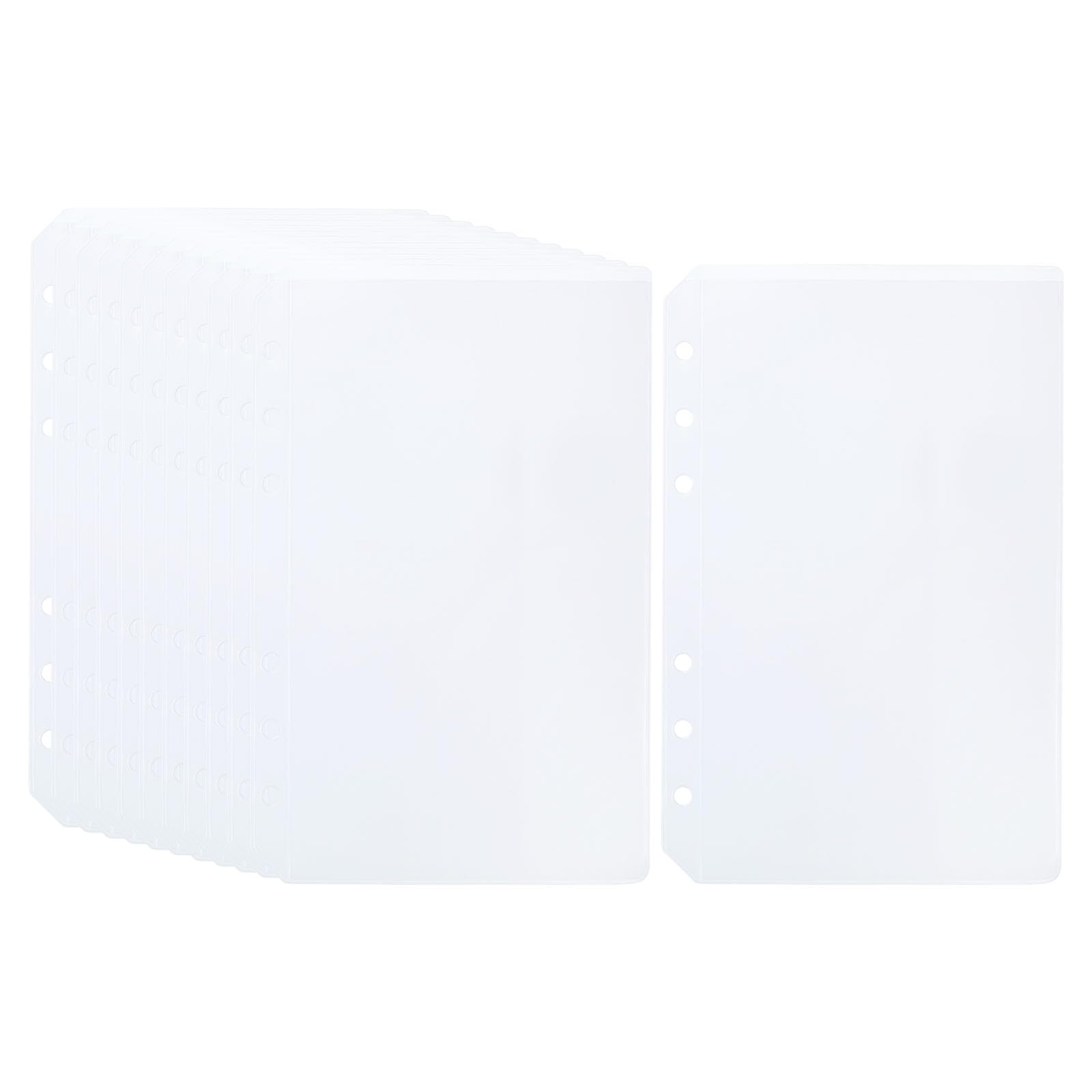 PATIKIL A5 Binder Pocket, 12 Pack PVC 6 Holes Binder Pouch Folders Photos Cards Bills Document Waterproof Filing Storage Loose Leaf Bags for 6-Ring Notebook Binder, Clear