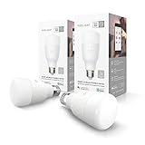 2 Pack Yeelight Smart Light Bulb，Dimmable and Tunable White，App & Voice controll Wi-Fi Smart Bulb，Alexa Compatible，no hub Bridge Switch Required，2700K-6500K A19 60W Equivalent Smart Home LED Bulbs