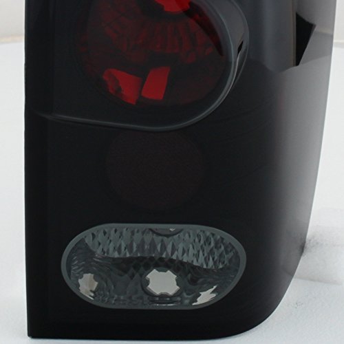 Xtune for 2004-2015 Titan Smoked Halo LED Projector Headlights + Black/Smoked Tail Lights + Smoked Fog Lights 2007 2008 2009