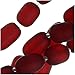 Cultured Sea Glass, Semi Freeform Nugget Beads 16-20x12mm, 1 Strand, Cherry Red