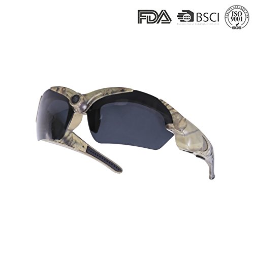 OHO 8GB 1080 HD Hunting Video Sunglasses with 140 Degree Wide Angle Video Recording Sport Sunglasses UV400 Protection Impact Resistant Lens