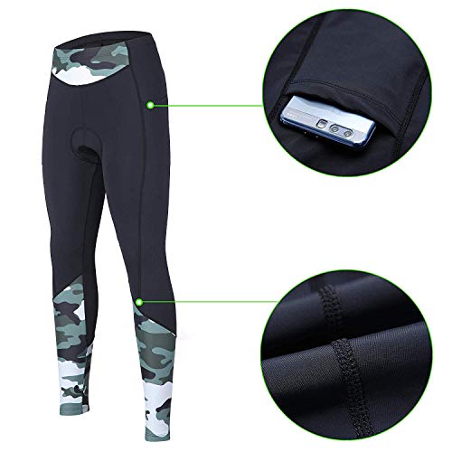 image for beroy Women 3D Padded Cycling Pants with Adjust Drawstring,Ladies Comp