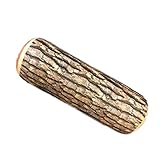 Lisin Throw Pillow Back Soft Cushion Car Neck Home Sleeping Design Natural Wood Log (Brown small)