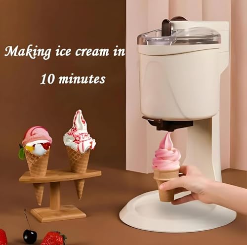 Mini Ice Cream Maker Machine, Automatic Soft Serve Frozen Yogurt and Slushie Maker for Home Kitchen, (MULTIPLE COLORS)
