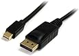 StarTech.com 6 ft Mini DisplayPort to DisplayPort 1.2 Adapter Cable M/M - DisplayPort 4k with HBR2 support - 6 feet Mini DP to DP Cable