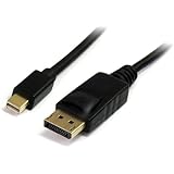 StarTech.com 10 ft Mini DisplayPort to DisplayPort 1.2 Adapter Cable M/M - DisplayPort 4k with HBR2 support - 10 feet Mini DP to DP Cable