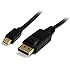 StarTech.com C&acirc;ble adaptateur Mini DisplayPort vers DisplayPort 1.2 de 1,8m - Cordon Mini DP &agrave; DP avec support HBR2 M/M - DisplayPort 4k