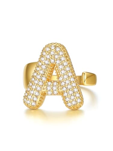 KeyStyle Gold Letter Ring