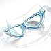 HiCool Pro Swimming Goggle Mask with Anti-Fog and UV Protection Mirrored lenses for Adult Man and Woman (Blue/Clear)