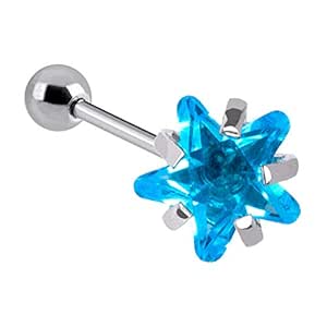 Blue Banana Body Piercing Barra para Tragus con Estrella de 1.2 x ...