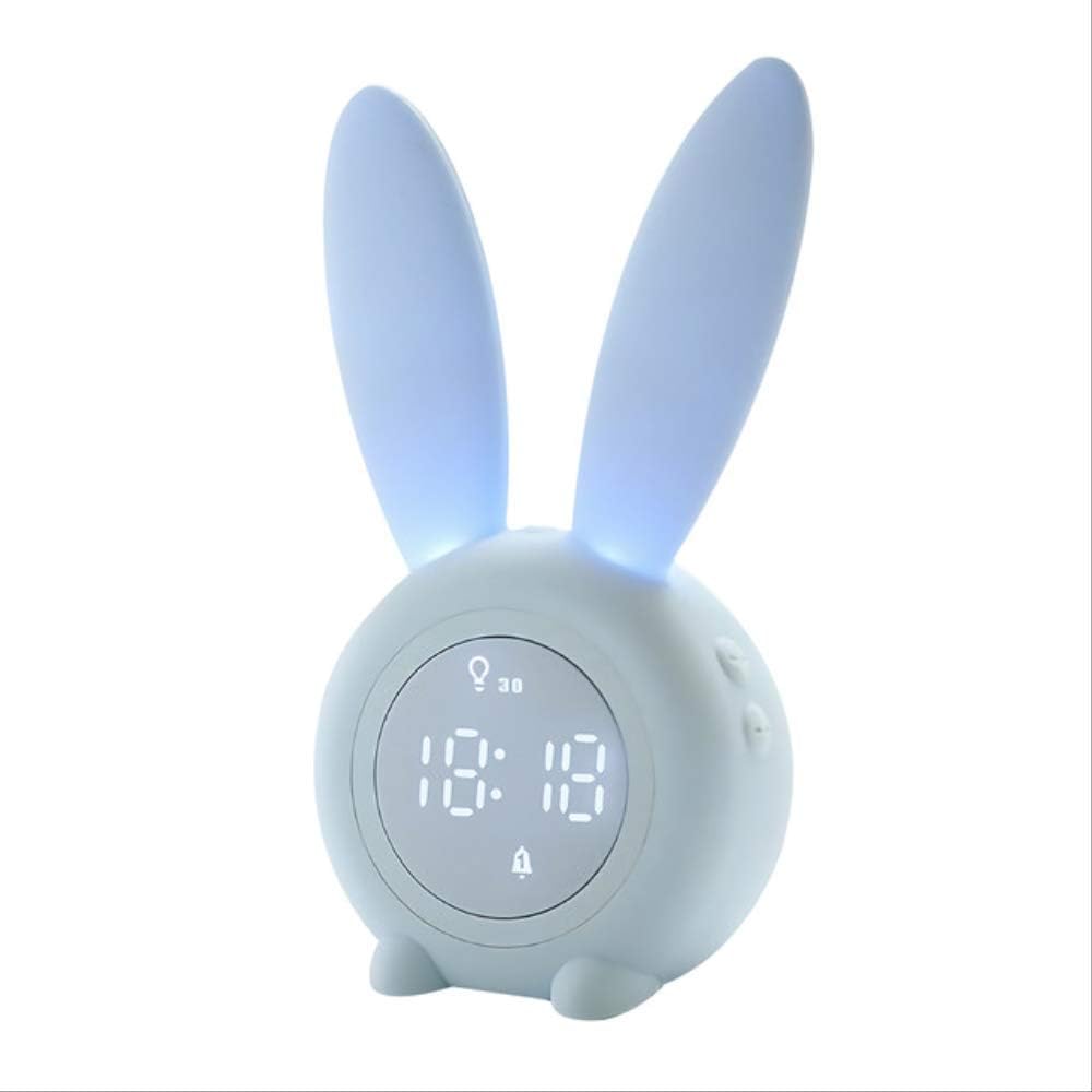 xzndv Bunny Ear Led Digital Alarm Clock, Electronic Led Display, Sound