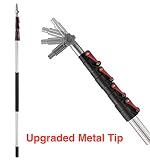6-24 Foot Extension Pole - Premium Telescopic Pole with Universal Multi-Angle Metal Threaded Tip