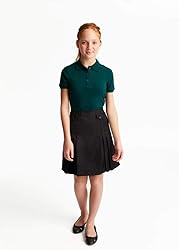 French Toast Girls' Short Sleeve Picot Collar Polo