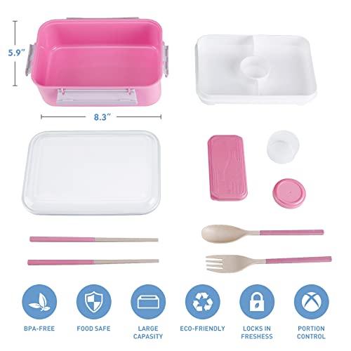 DANIA & DEAN Lunch Container Bento Box for Kid/Adult, Large 54oz Salad