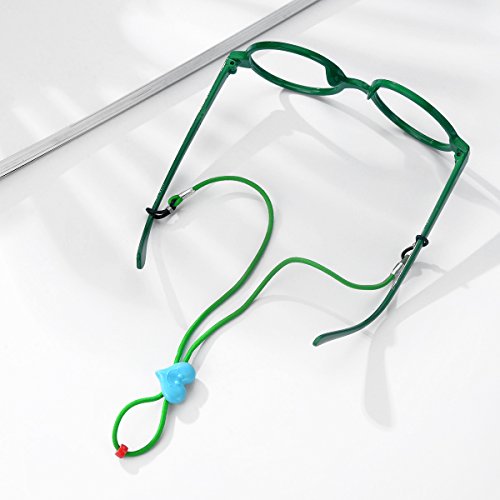 CROISSANT 12pcs Colorful Elastic Adjustable Nylon Cord Safety Kids Eyeglass Rope Chains Holder Eyewear Cord Neck Strap 【Exquisite Gift Packaging】