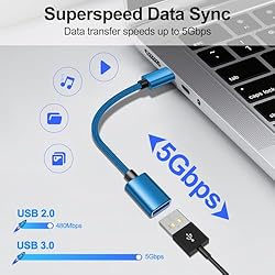 xiwxi [4 Pack【USB-C to USB-A】&【USB-A to