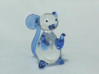Collectibles Crystal Figurines Light Blue Mouse