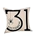 Decemter Trick or Treat Halloween Cotton Linen Decorative Pillowcases for Couch Patio Set of 4,18×18
