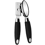 VCOO Can Opener, Professional Heavy Duty Stainless Steel Manual Can Opener - Ergonomic Anti Slip Design, Safety Smooth Edge, Black